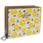 コーチ 財布 レディース 2つ折り 折財布 コンパクト アウトレット イエローマルチ スナップ ウォレット 花柄 PVC レザー SNAP WLT FLRL PRNT CBO76SVY3C COACH