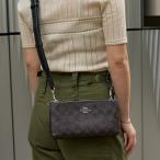 コーチ バッグ レディース ショルダーバッグ アウトレット シグネチャー ブラウン SIG DBL ZIP XBY CJ790SVBRB COACH