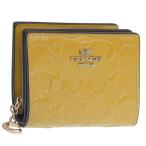 コーチ 財布 レディース 2つ折り 折財布 コンパクト アウトレット イエロー スナップウォレット シグネチャー SNP WLLT PNT SIG CT982IMGLD COACH