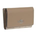 コーチ 財布 レディース 3つ折り 折財布 ミニ財布 アウトレット サンドベージュトープ マイクロウォレット シグネチャー MCRO WLT SIG CNVS CW804SVPWH COACH