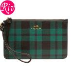 Yahoo! Yahoo!ショッピング(ヤフー ショッピング)コーチ COACH ポーチ チェック 格子柄 リストレット アトランティックブルーマルチ PVC レザー f54461imfdk