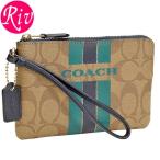 Yahoo! Yahoo!ショッピング(ヤフー ショッピング)コーチ COACH ポーチ リストレット カーキ ミッドナイトブルー PVC レザー f66052imdt3