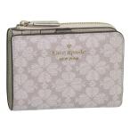 ケイトスペード 財布 レディース 二つ折り財布 アウトレット PVC ベージュ WALLETS SM LZIP WAL KN768-250 KATE SPADE