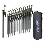 RiveRock(liba блокировка ) 20cm колок место хранения задний палатка брезент steel колок отражающий трос зеленый 24 шт. комплект 