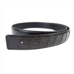 新品 ベルト クロコダイル マット 黒 ブラック Hバックル コンスタンス対応 レザーベルト 替えベルト ビジネス メンズ 交換ベルト 3cm 30mm