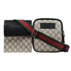  Gucci Sherry линия сумка-пояс GGs шкив m парусина 450956 бежевый унисекс GUCCI б/у 