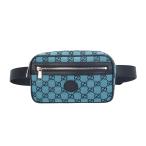  Gucci GG campus сумка-пояс GG парусина 658657 голубой унисекс GUCCI б/у прекрасный товар 