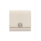 ショッピングLOEWE ロエベ コンパクト フラップウォレット アナグラム 二つ折り財布 レザー C821L57X01 レディース LOEWE 中古