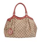 ショッピングＧＧキャンバス グッチ スーキー ハンドバッグ GGキャンバス 211944 ベージュ レディース GUCCI 中古