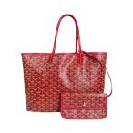ショッピングゴヤール ゴヤール サンルイPM トートバッグ PVCコーティングキャンバス レッド VAE020122 ユニセックス GOYARD 中古
