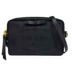 プラダ ショルダーバッグ ナイロンジャガード 1BH089 ブラック レディース PRADA 中古