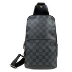  Louis Vuitton ave новый * sling сумка сумка "body" Damier gla Fit парусина N41719 черный мужской LOUIS VUITTON б/у 