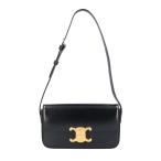 ショッピングセリーヌ セリーヌ トリオンフ ショルダーバッグ レザー ブラック レディース CELINE 中古