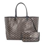 ショッピングゴヤール ゴヤール サンルイPM トートバッグ PVCコーティングキャンバス ブラック ユニセックス GOYARD 中古 美品