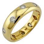 ショッピングティファニー ティファニー ドッツ リング 指輪 7.5号 18金 K18イエローゴールド ダイヤモンド レディース TIFFANY&Co. 中古 美品