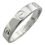 カルティエ ミニラブ リング 指輪 15.5号 18金 K18ホワイトゴールド レディース CARTIER 中古 美品