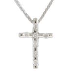 フォリフォリ K18WG ネックレス ダイヤ クロス 十字架 18金 K18ホワイトゴールド 中古 美品 限界値下げ祭