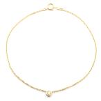  Star Jewelry STAR JEWELRY K18 ножной браслет бриллиант 0.113ct ножной браслет один шарик diamond 18 золотой K18 Gold Gold [SH][BJ] б/у [BIM]