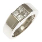  булавка кольцо для ключей кольцо 4.5 номер Pt950 платина бриллиант 0.50ct женский б/у прекрасный товар 