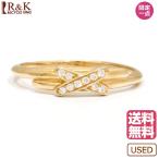 Chaumet K18PG リング 指輪 ダイヤ10石 クロス  ジュドゥリアン 18金 K18ピンクゴールド 金 ゴールド ショーメ 10号 ギフト プレゼント 中古
