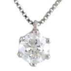 Pt900 Pt850 ネックレス ダイヤモンド 0.22ct Pt900プラチナ Pt850プラチナ プラチナ 中古