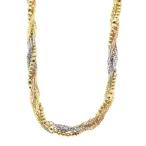 K18 K18WG K18PG ネックレス ひねり ねじり ツイスト 2連 3カラー 18金 K18ゴールド K18ホワイトゴールド K18ピンクゴールド 中古