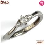 ピンキーリング 指輪 レディース プラチナ PT900 ダイヤ D0.14 ファランジリング かわいい おしゃれ 中古 ring 価格見直し