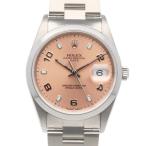 ロレックス デイト オイスターパーペチュアル 腕時計 ステンレススチール 自動巻き K番 メンズ 1年保証 ROLEX 中古