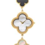 ヴァンクリーフ＆アーペル アルハンブラ 腕時計 18金 K18ゴールド VCARPEU800 クオーツ レディース 1年保証 Van Cleef &amp; Arpels 中古 美品