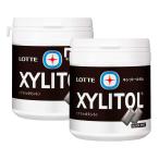  Lotte жевательная резинка с ксилитом Family бутылка черный мята ×2 шт 