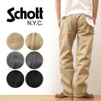 ショッピングschott Schott ショット TC ツイル ワーク パンツ チノパン メンズ カツラギ 厚手 丈夫 ストレート キャンプ ゴルフ 作業着 大きい サイズ XL  黒 ベージュ 3116036