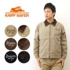 KRIFF MAYER クリフメイヤー ダック ワーク ジャケット メンズ オーバーサイズ 秋冬 黒 刺繍 アウター アメカジ ストリート ミリタリー 古着風 おしゃれ 2515119