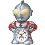 ショッピングウルトラマン セイコー クロック 目覚まし時計 ウルトラマン キャラクター型 おしゃべり アラーム アナログ JF336A SEIKO シルバー 23.7×16.7×12cm