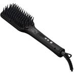 SALONIA サロニア ストレートヒートブラシ ワイド ブラック 海外対応 MAX210℃ 50W セラミックコーディング 誤作動防止 マイナスイオン SL-012BK