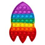 プッシュポップバブル ロケット スクイーズ 知育玩具 誕生日プレゼント 子供 おもちゃ 2歳 3歳 4歳 5歳 6歳 男の子 女の子 小学生