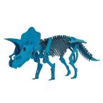 ハコモ hacomo 恐竜 トリケラトプス BLUE ペーパークラフト 誕生日プレゼント 子供 おもちゃ 小学生 工作キット 子供 安い 小学校