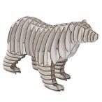 ハコモ hacomo New GRID ホッキョクグマ ホワイト ペーパークラフト 誕生日プレゼント 子供 小学生 工作キット 子供 安い 小学校