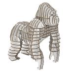 Yahoo! Yahoo!ショッピング(ヤフー ショッピング)ハコモ hacomo New GRID ゴリラ ホワイト ペーパークラフト 誕生日プレゼント 子供 クリスマスプレゼント 子供 おもちゃ 小学生 工作キット 子供 安い 小学校