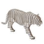 ハコモ hacomo New GRID トラ ホワイト ペーパークラフト 誕生日プレゼント 子供 おもちゃ 小学生 工作キット 子供 安い 小学校