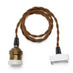 Brown Cord 60cm E26 освещение код подвесной светильник лампа retro простой Cafe изоляция гнездо .. изоляция 46494