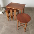  редкость POUL HUNDEVAD Vintage ne -тактный стол щеки Novy Domov 1960's Северная Европа Дания боковой стол кофе стол 89174