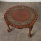  Британия античный кофе стол грецкий орех дерево скульптура центральный стол раунд круглый low стол Англия Classic 93344