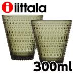 『並行輸入品』イッタラ カステヘルミ グラス タンブラー 300ml 2個セット ペア モスグリーン iittala