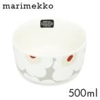 ショッピングマリメッコ Marimekko マリメッコ Unikko ウニッコ お皿 ボウル 500ml ホワイト×ライトグレー×レッド×イエロー ボウル皿 食器
