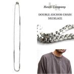 ホークカンパニー Hawk Company ダブルアンカーネックレス メンズ レディース ユニセックス ブランド アクセサリー 真鍮 ブラス シルバー色 銀色 (12-5643)