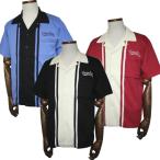 クリームソーダ　 CS 切り替えしニットシャツ　ブラック/ワインレッド/ブルー　CREAM SODA