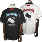 クリームソーダ　 CS ダイス刺繍シャツ　ブラック/アイボリー　CREAM SODA