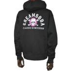 クリームソーダ　CS アーチロゴジップパーカー　ブラック　CREAM SODA