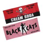 クリームソーダ　CS NEW角ドクロフェイスタオル　BLACK CATSフェイスタオル　CREAM SODA