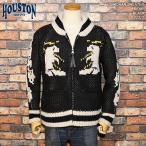 HOUSTON ヒューストン COWICHAN SWEATER スカジャン柄　カウチンセーター BEAR 白熊柄 BLACK 22317